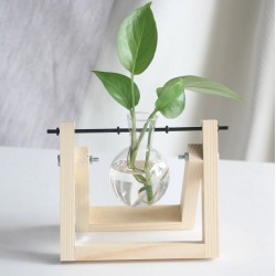 WUHUAROU Vase en verre hydroponique Flora Plante de bureau Vase rond pour plantes hydroponiques jacinthe Pour le bureau 